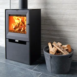 14 Fristående Svart Plåt 9kW
