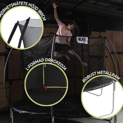 Aero Trampolin med Skyddsnät Ø4,27m