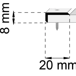 A46 Mässing 8x20 mm