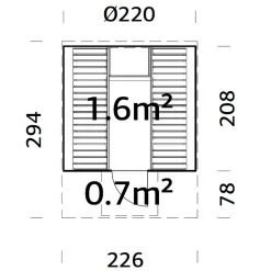 Anita 6,4 m² Byggsats i Trä