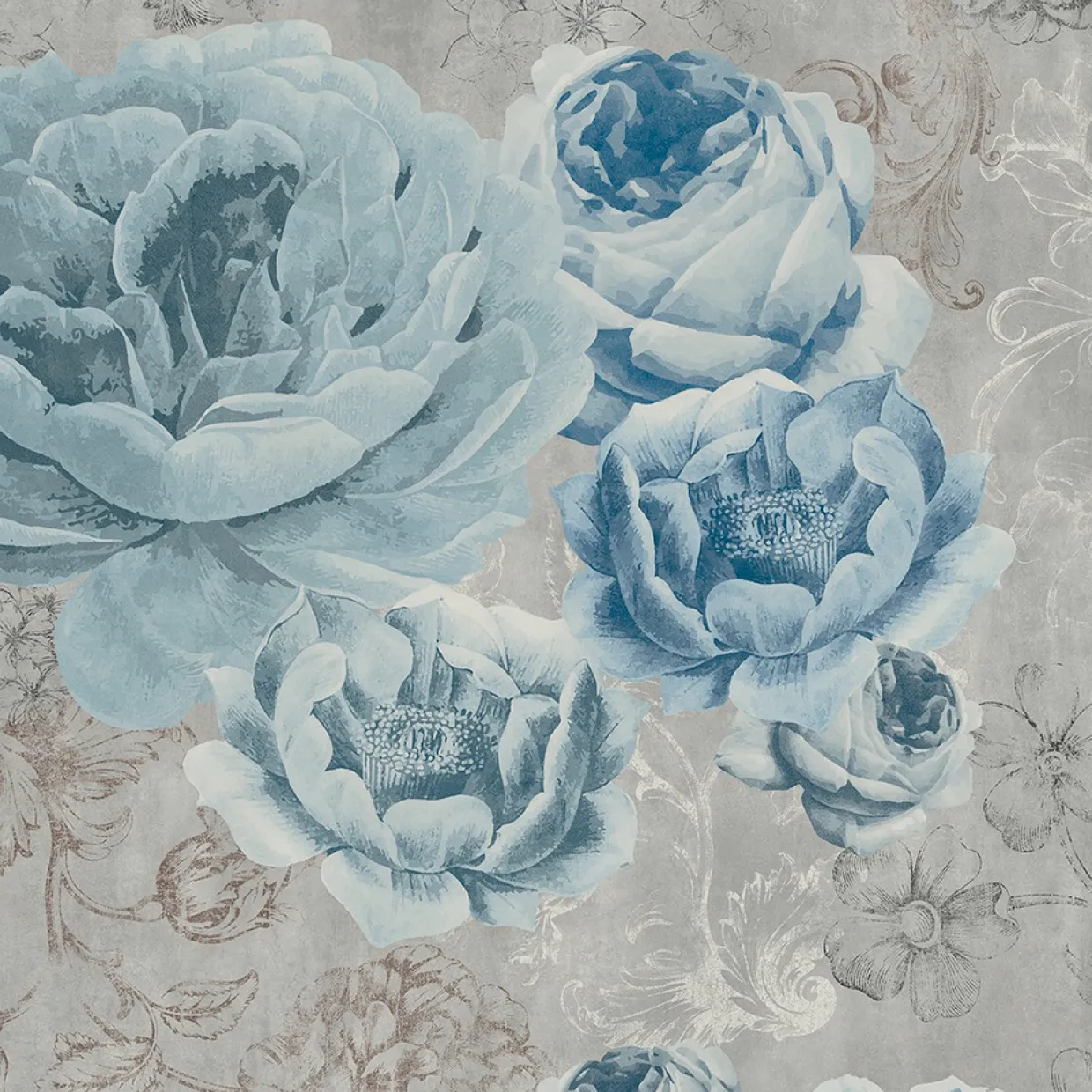 Aquarelle Flower Fusion Blue