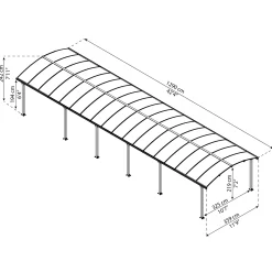 Arcadia I Metall 3,6x13 m