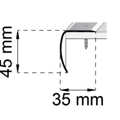 A28 Rostfri 45x35 mm