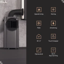 Atmos 12000BTU 4-i-1 Funktion Kyla/Värme/Avfuktning/Ventilation