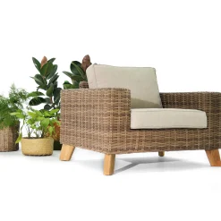 Bahamas Utomhusfåtölj i Konstrotting, Aluminium & Teak