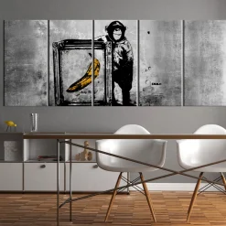 Banksy Monkey With Frame