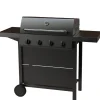 Barbeque 4 Brännare Svart