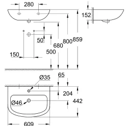 Bau Ceramic 39421 60 cm