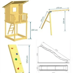 Beach Hut Lektorn med Rutschkana & Gunga