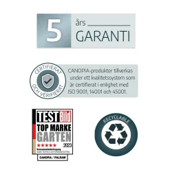 Bella Aluminiumram med UV-Skyddad Polykarbonat & Ventilationsfönster, 8,9 m²
