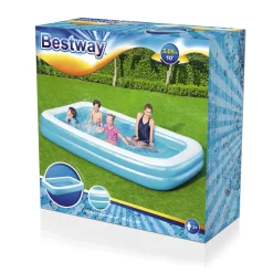 Blå Rektangulär 305 x 183 x 46cm