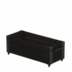 Blomlåda Cubic Svart 120x50x45 cm Utomhus, FSC-certifierad