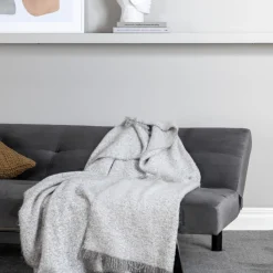 Bodil Grå Sammet 2-sitssoffa 180x80x55 cm 1 Sovplats