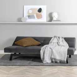 Bodil Grå Sammet 2-sitssoffa 180x80x55 cm 1 Sovplats