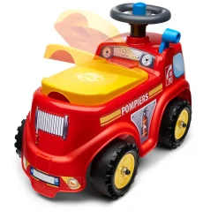 Brandbil ride-on med förvaringsutrymme, ratt och tuta