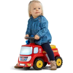 Brandbil ride-on med förvaringsutrymme, ratt och tuta