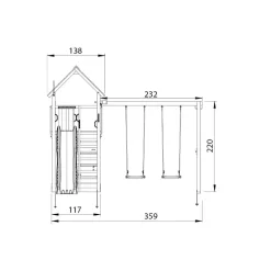 Cabin 2.1 Gungmodul & Grön Rutschkana