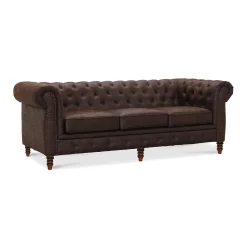 Cambridge Mirco Vintage Chesterfieldsoffa Brun