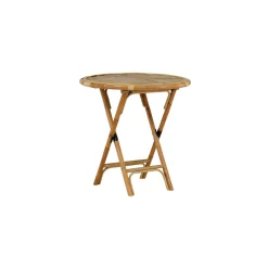 Cane, Cafébord Utomhus i Naturfärgad Rotting