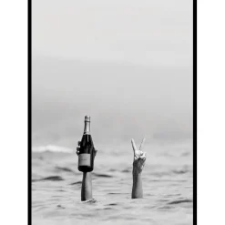 Champagne Victory B&W