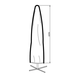 225 cm Skydd till Parasoll Utomhus, Polyester
