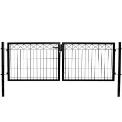 300 Cm Svart Inkl. Stolpar