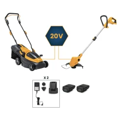 Collector 136e Paket Med Grästrimmer GT 100e & 2 Batterier & Laddare
