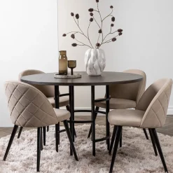 Copenhagen med 4 Velvet Stitches Stolar