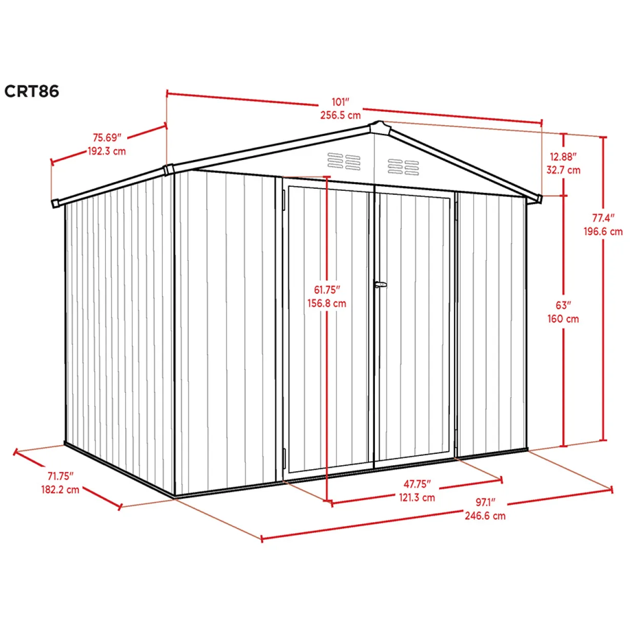 Cover-It 4,5 m² Mörkgrå Redskapsbod