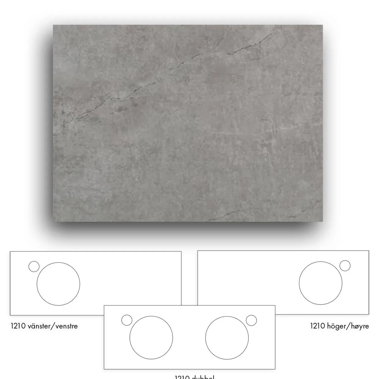 Crown+ Dekton 1210 till Tvättställsskåp Crown
