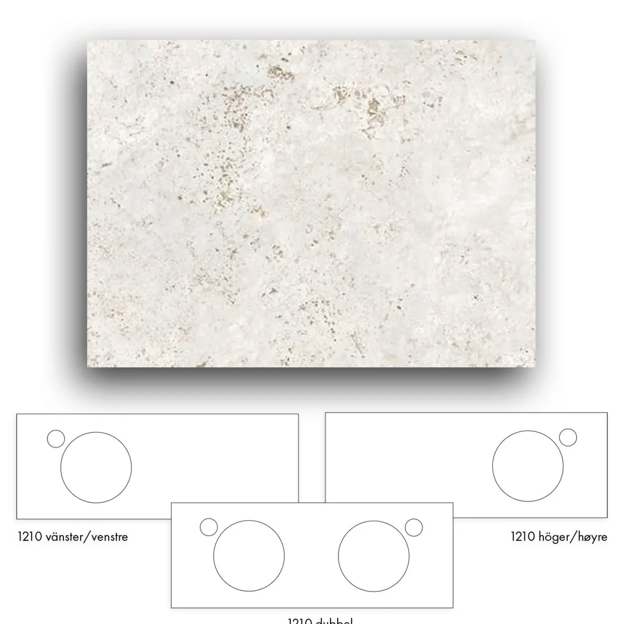 Crown+ Dekton 1210 till Tvättställsskåp Crown