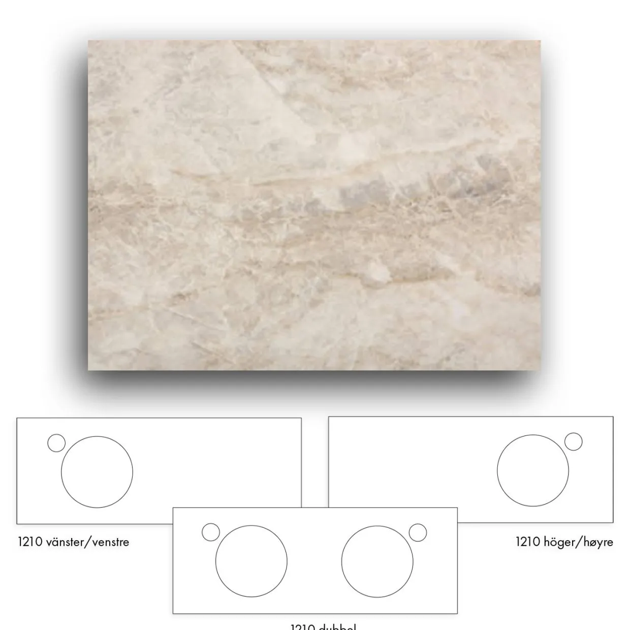 Crown+ Dekton 1210 till Tvättställsskåp Crown