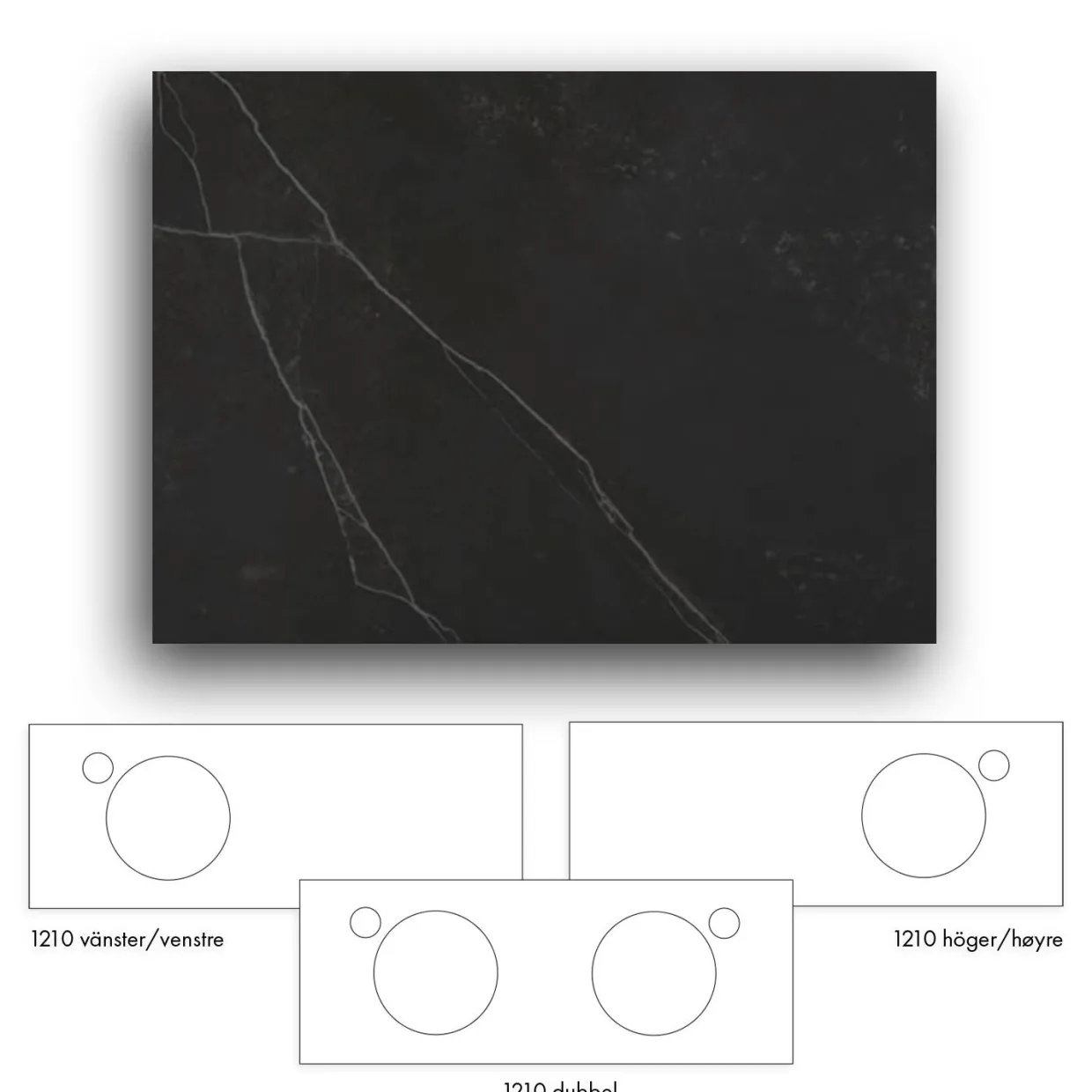 Crown+ Dekton 1210 till Tvättställsskåp Crown