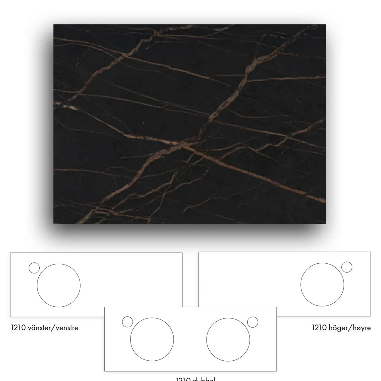 Crown+ Dekton 1210 till Tvättställsskåp Crown
