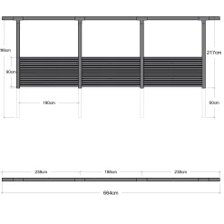 Cubic 3 Moduler inkl. Tokyo Staket