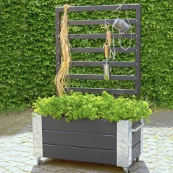 Cubic med Spalje Svart 87x50x130 cm
