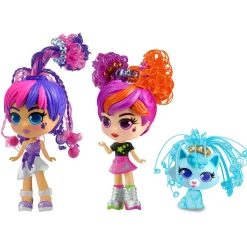 Curli Girls Dolls and Pet Twin Set