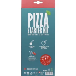 3 Delar Med Pizzaspade, Termometer & Pizzaskärare