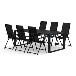 Devon utomhus matgrupp 210x100 cm med 6 Sanna positionsstolar