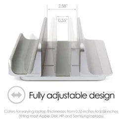 Dual för Tablet Mac/Ultrabooks Justerbar Aluminium