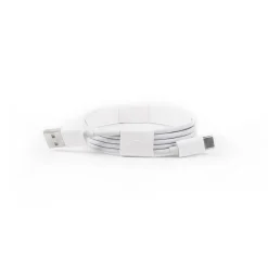 Dual Qi Laddare Usb-C Anslutning 2X10W Vit Med Grå Textil