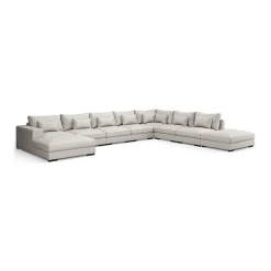 Dubai Large Modulsoffa med Vänster Divan & Linneklädsel