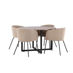 Durango Ø 120 cm med 4 Berit Stolar