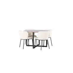 Durango Ø120 cm med 4 st Edina stolar