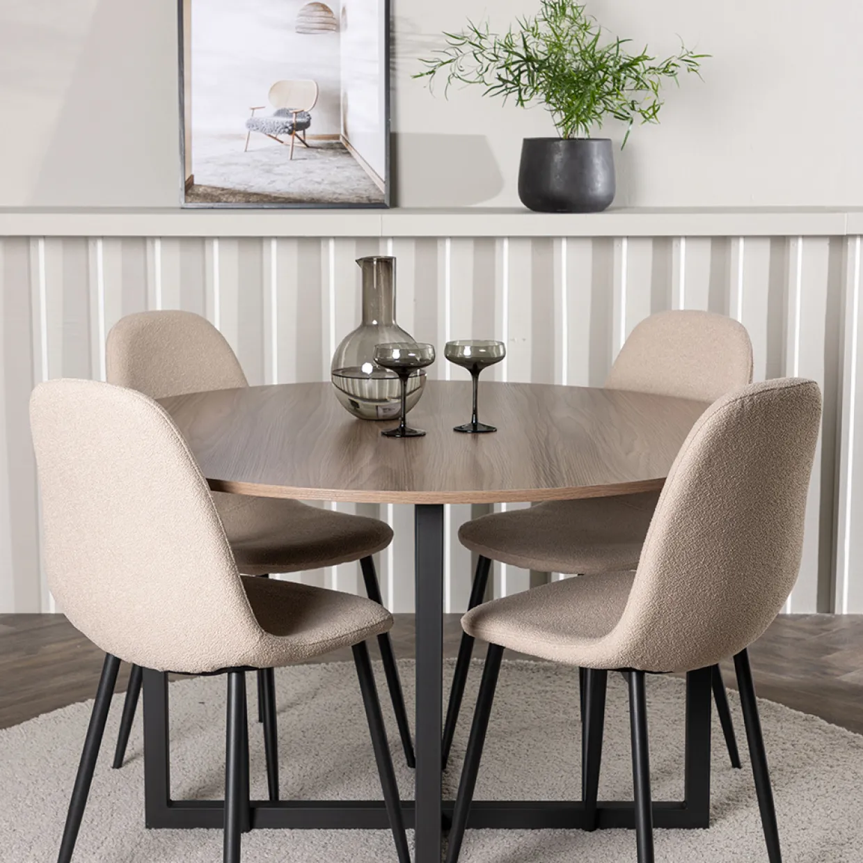 Durango Ø120 cm med 4 st Polar stolar