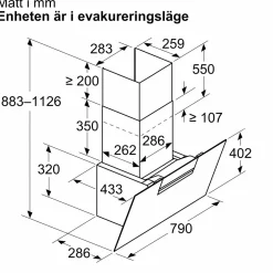 DWK87FN60 Vägghängd Svart med WiFi och EcoSilence Drive