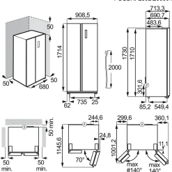 EAI6HD57U0 Rostfri med Is- och Vattendispenser