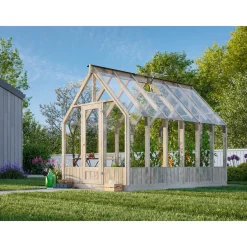 Emilia Fristående med Härdat Säkerhetsglas & Tryckimpregnerat Trä, 8,7 m²