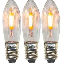 E10 Universal LED Filament 3-pack för Belysning