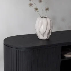 Fjällbacka Svart TV-Bänk/Sidobord MDF